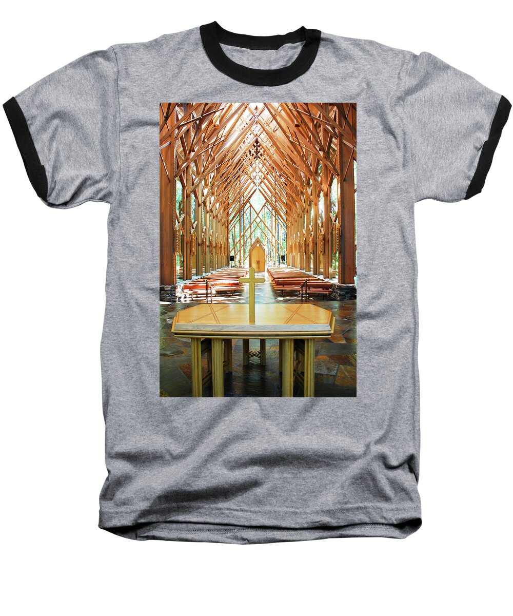 Chapel Baseball T-Shirt featuring the photograph Anthony Chapel by Jerry Connally