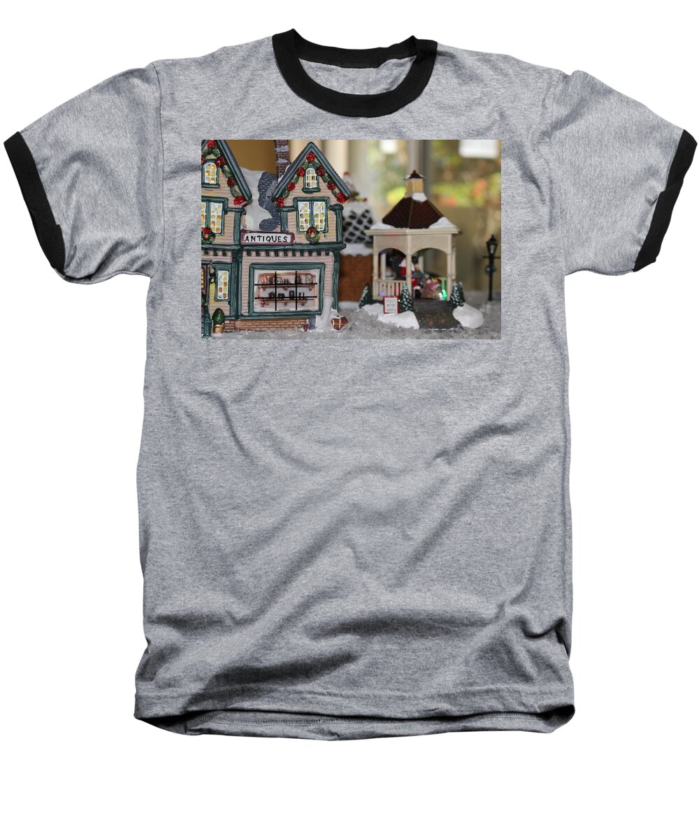 Christmas Baseball T-Shirt featuring the photograph Antiques In Christmas Town by Colleen Cornelius
