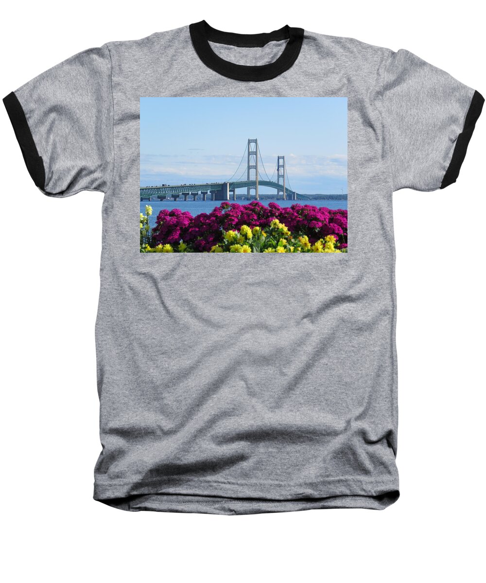 Pure Michigan Baseball T-Shirt featuring the photograph August Flowers by Keith Stokes