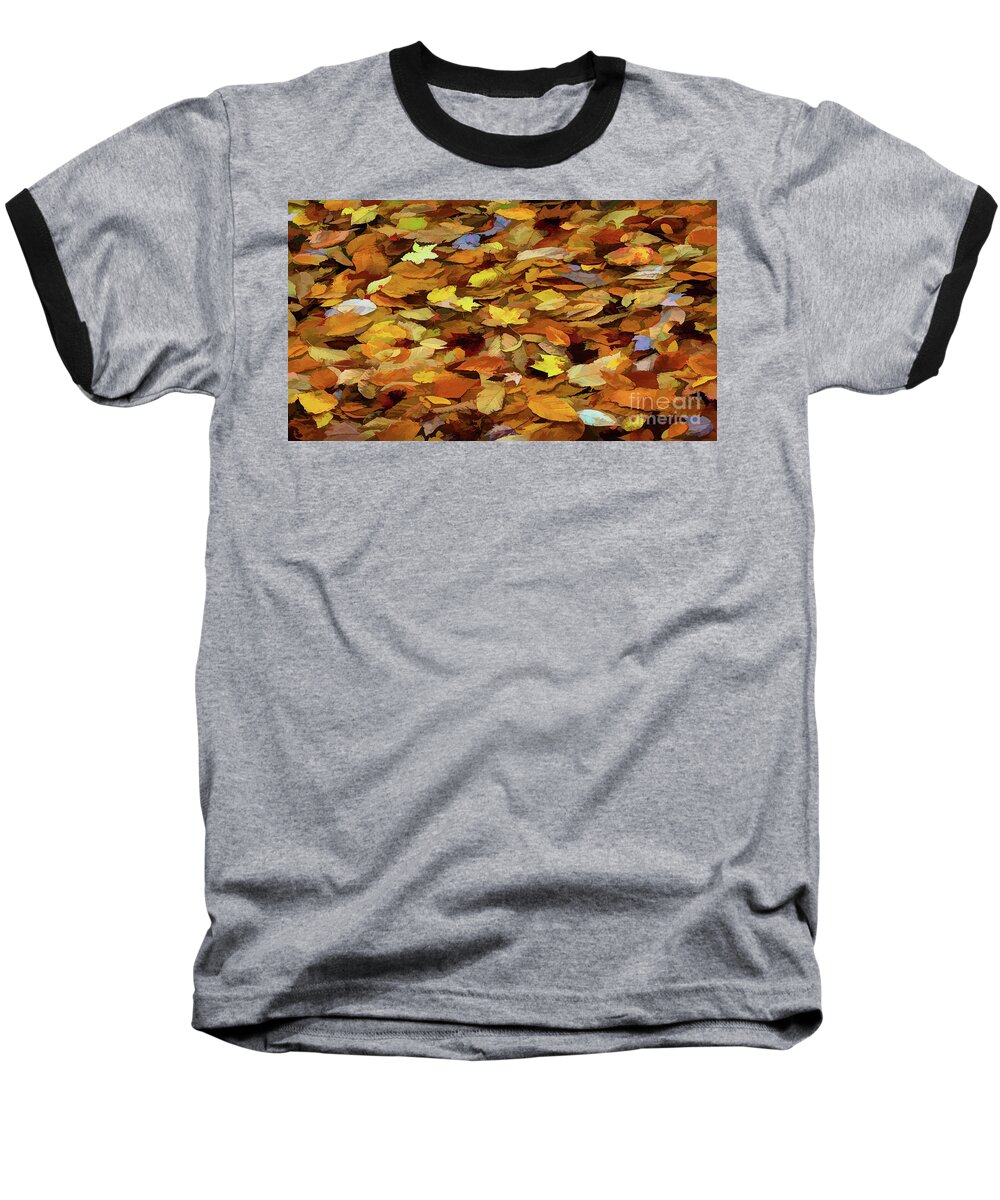 Smokey Mountains Baseball T-Shirt featuring the photograph Autumn Leaves by Doug Sturgess