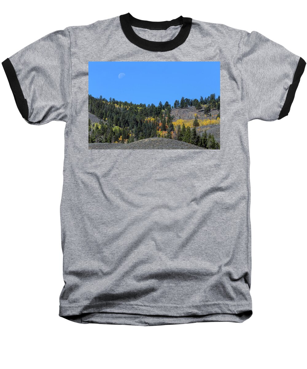 Waning Gibbous Moon Baseball T-Shirt featuring the photograph Autumn Moon by James BO Insogna