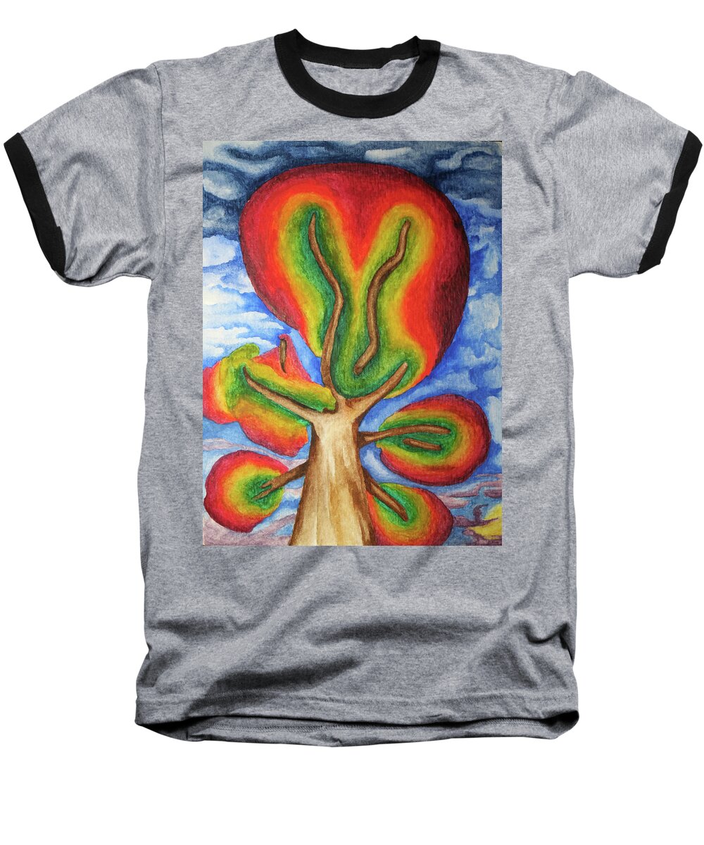 Nature Baseball T-Shirt featuring the painting Autumn Tree 2019 I by Robert Morin