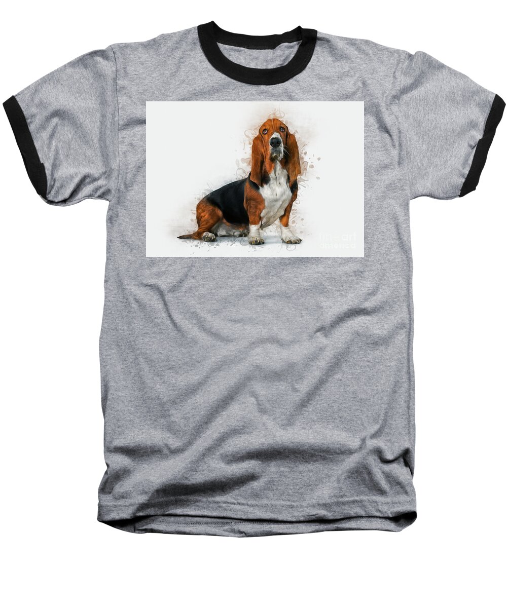 Dog Baseball T-Shirt featuring the photograph Basset Hound by Ian Mitchell