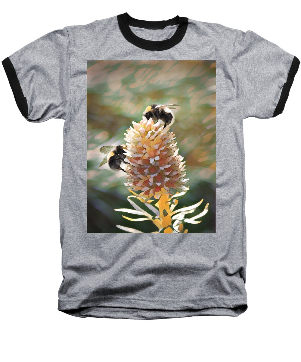 Bee Baseball T-Shirt featuring the digital art Bee Bee by David Bader