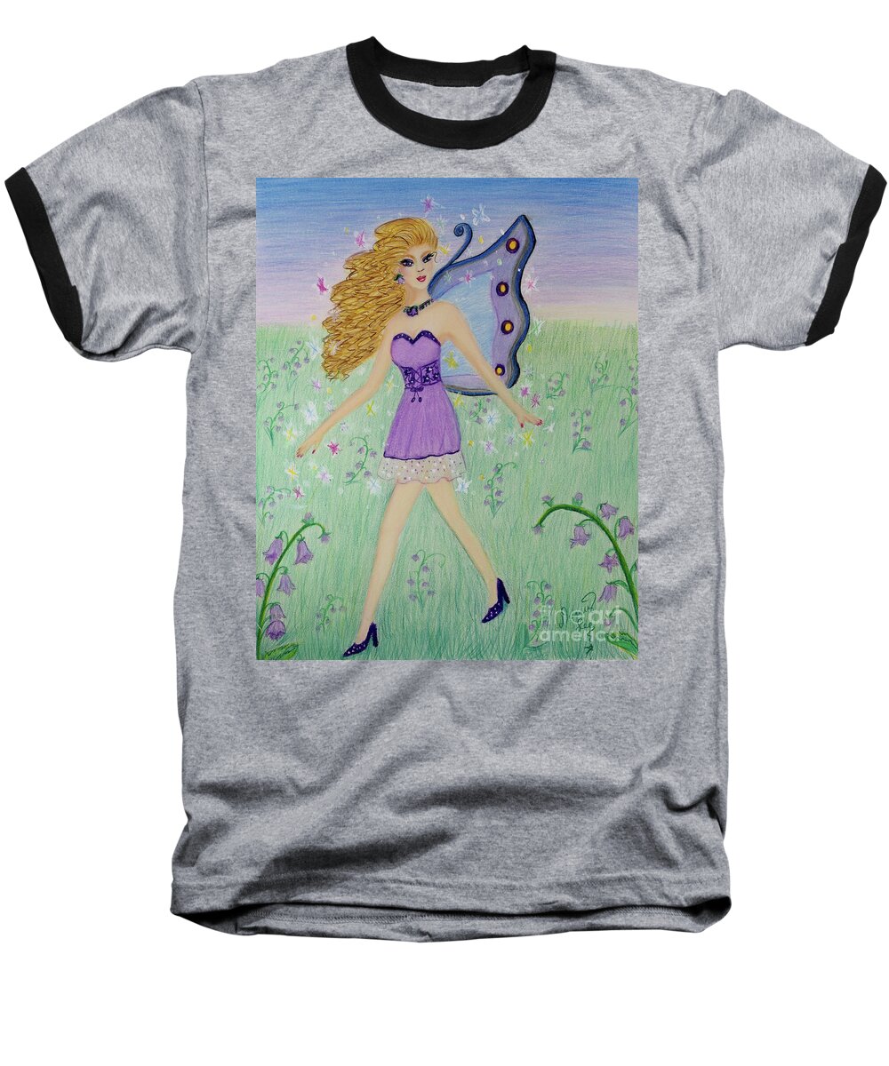Art Baseball T-Shirt featuring the painting Belle Fairy by Dorothy Lee