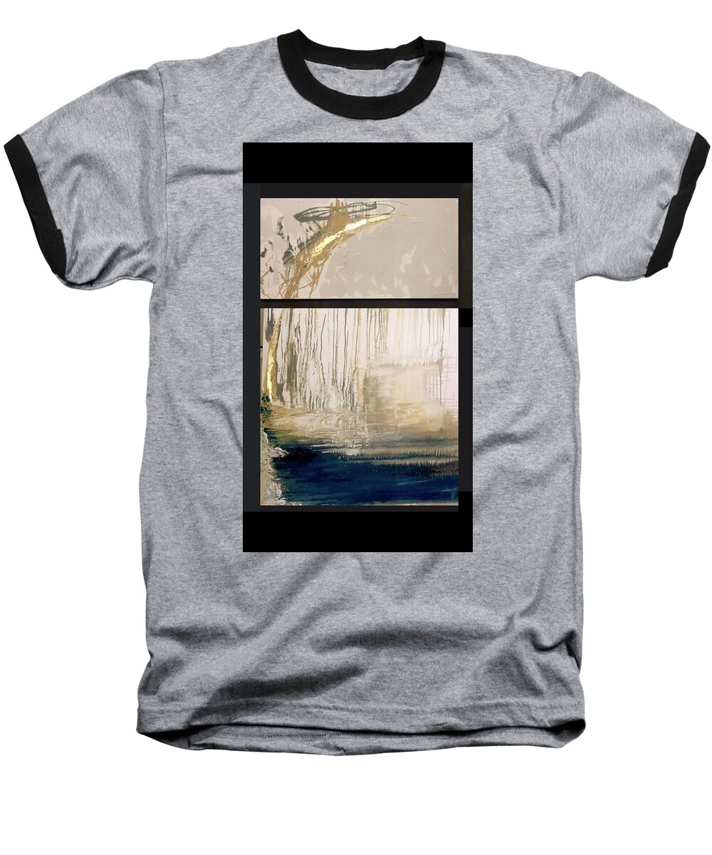 Abstract Baseball T-Shirt featuring the painting Bliss by Heather Roddy