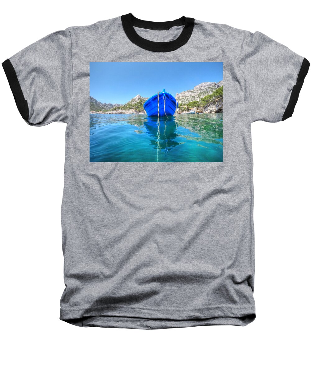 Marseille Baseball T-Shirt featuring the photograph Blue by Karim SAARI