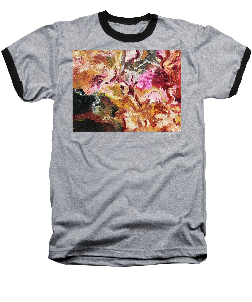 Fusionart Baseball T-Shirt featuring the painting Camellia by Ralph White