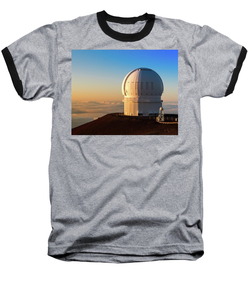 Telescope Baseball T-Shirt featuring the photograph Canada-France-Hawaii Telescope by William Dickman