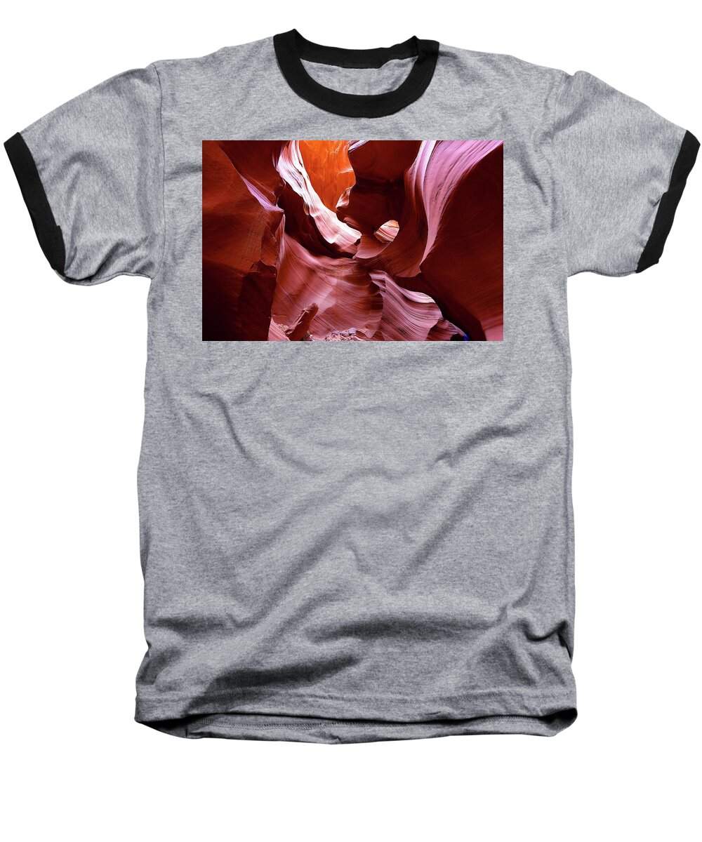 Slot Canyon Baseball T-Shirt featuring the photograph Canyon Colors by Mike Long