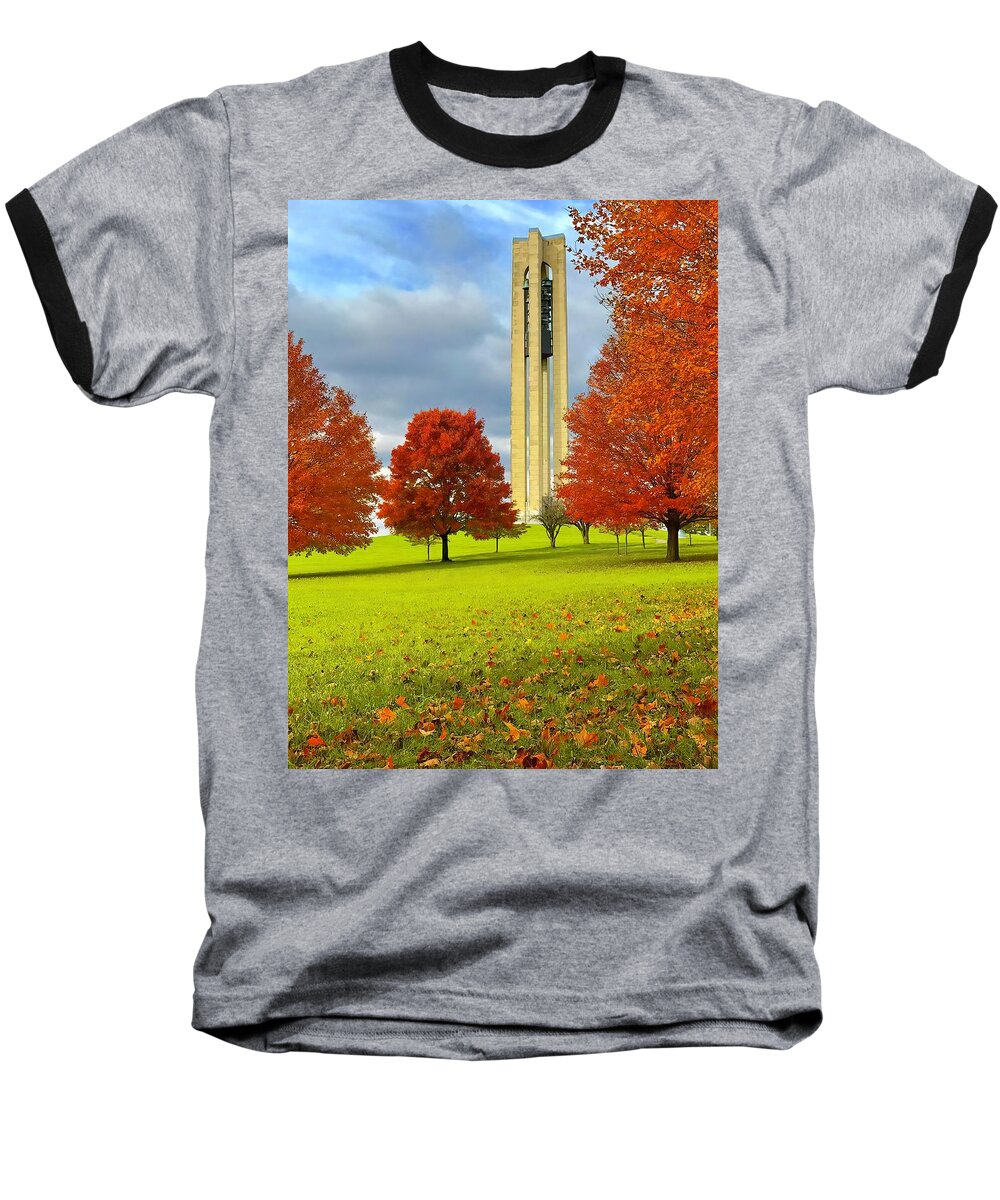  Baseball T-Shirt featuring the photograph Carillon In Fall by Jack Wilson