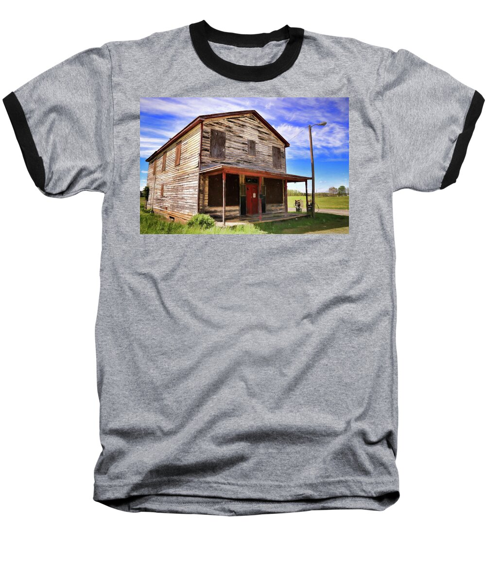 Carters Store Baseball T-Shirt featuring the photograph Carter's Store in Goochland Virginia by Ola Allen