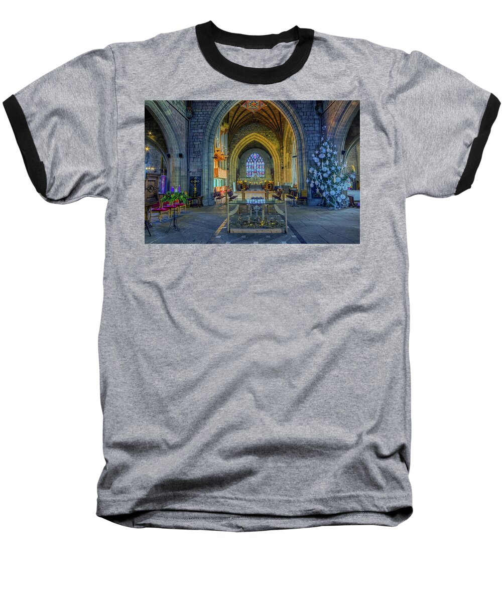 Church Baseball T-Shirt featuring the photograph Cathedral at Christmas by Ian Mitchell