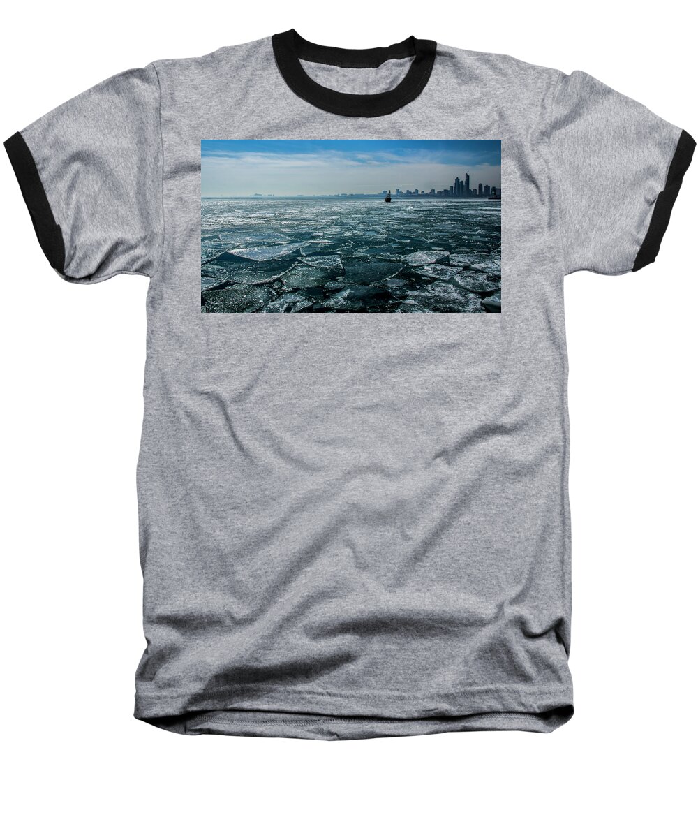Lake Michigan Baseball T-Shirt featuring the photograph Chicago from navy pier 2 by Stuart Manning