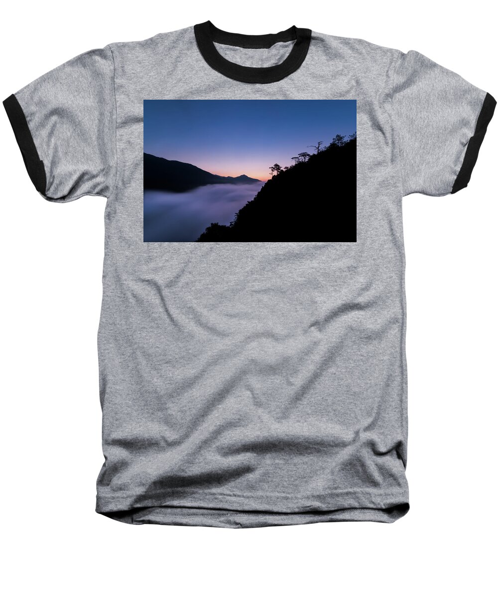 Cloud Baseball T-Shirt featuring the photograph Cloud river twilight by William Dickman