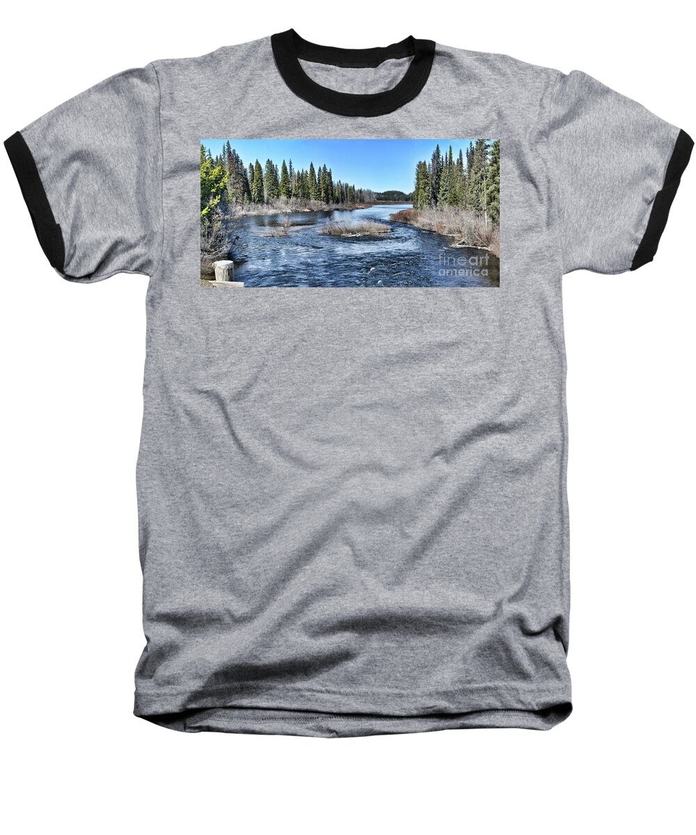 Crooked River Baseball T-Shirt featuring the photograph Crooked River by Vivian Martin