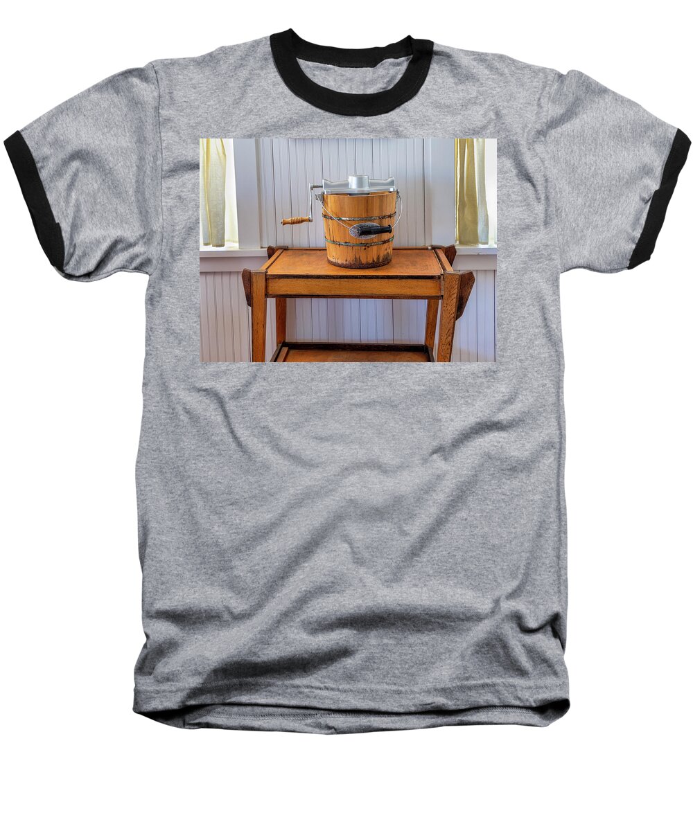  Ice Cream Maker Baseball T-Shirt featuring the photograph Dotson House And Restaurant - Ice Cream Maker by Gene Parks