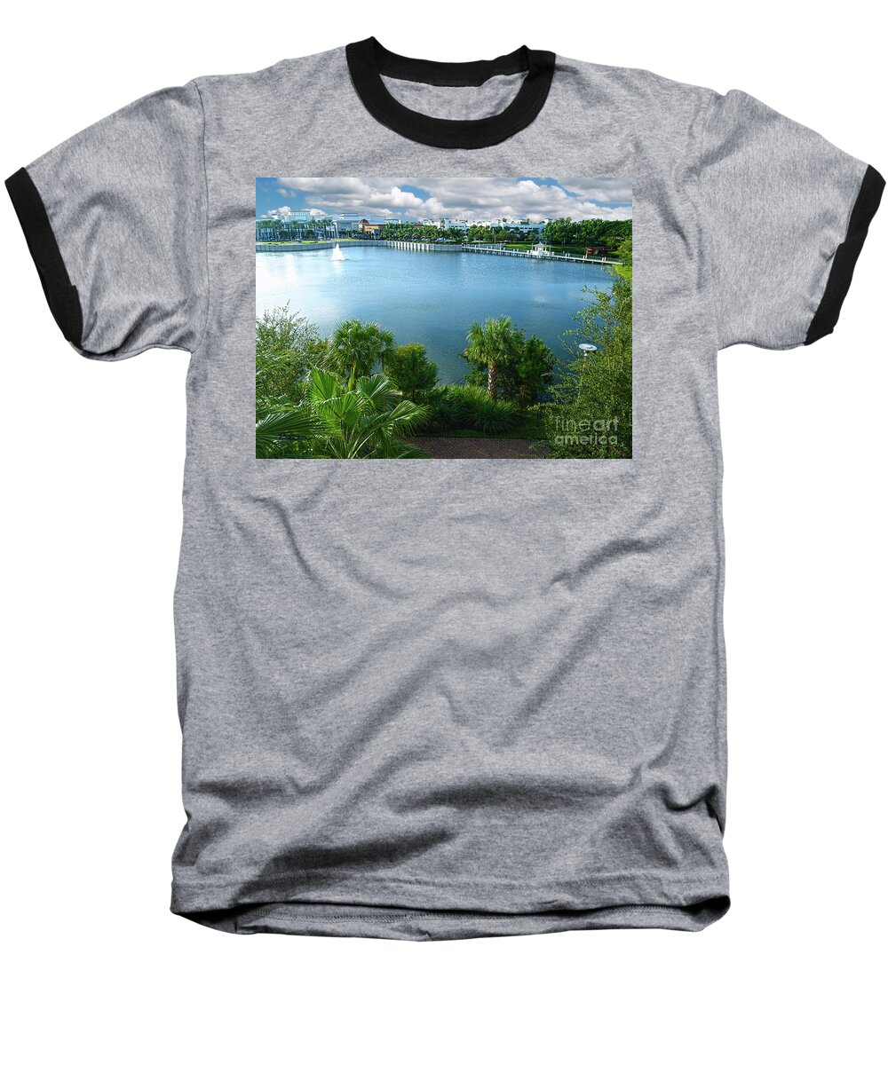 Art Baseball T-Shirt featuring the photograph Downtown at the Gardens Mall Palm Beach Florida C2 by Ricardos Creations