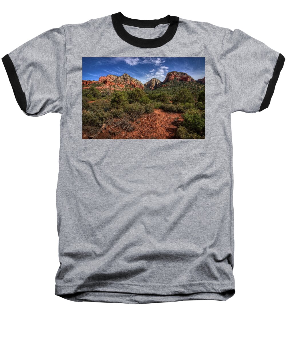 Arizona Baseball T-Shirt featuring the photograph Dramatic Cloudscape over Capitol Butte by Andy Konieczny