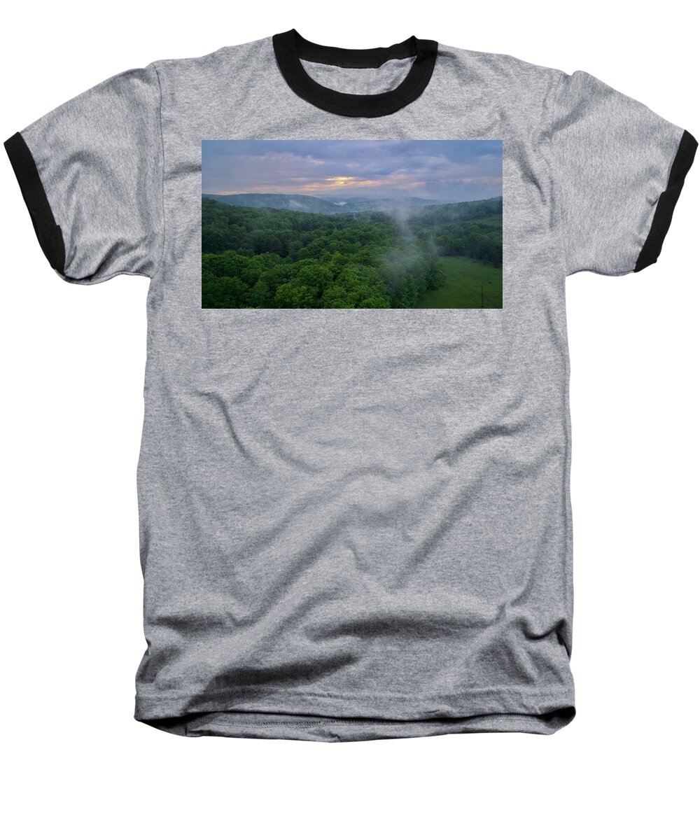 Fog Baseball T-Shirt featuring the photograph F O G by Anthony Giammarino