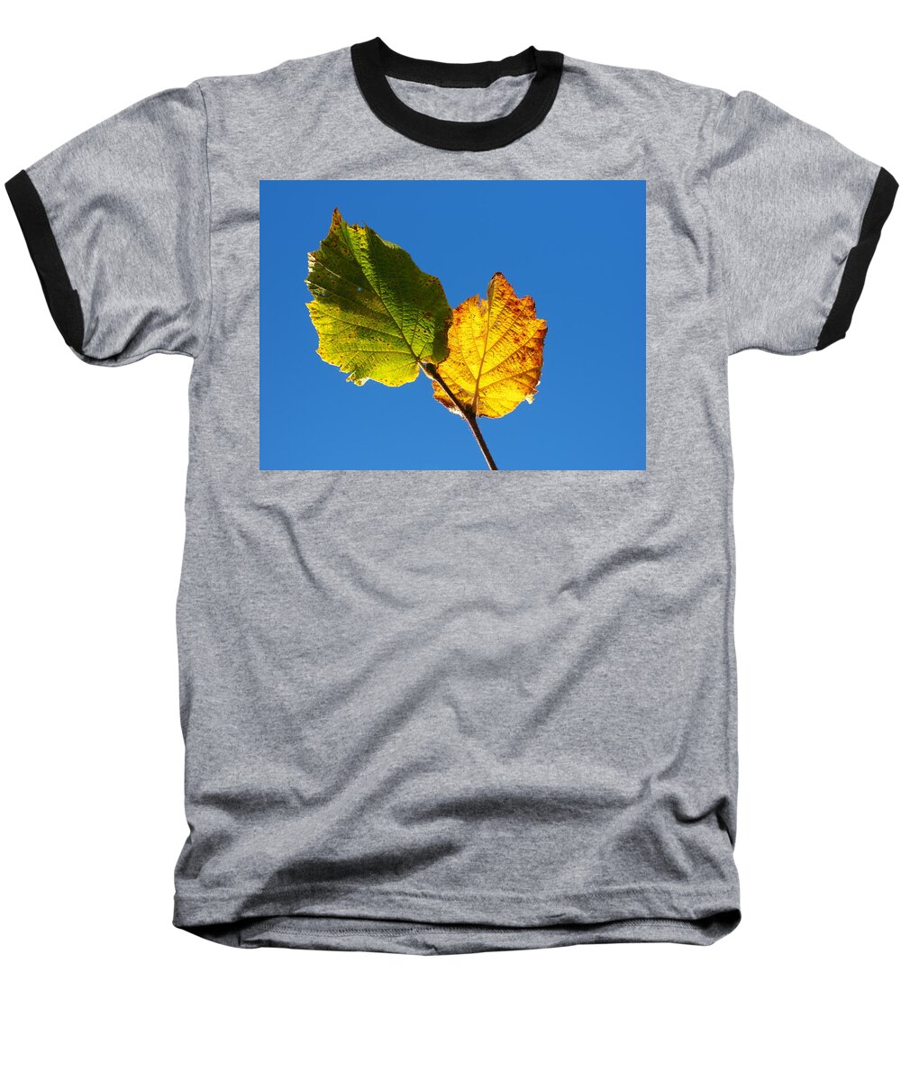 Feuilles Baseball T-Shirt featuring the photograph Feuilles d'automne by Christine AVIGNON