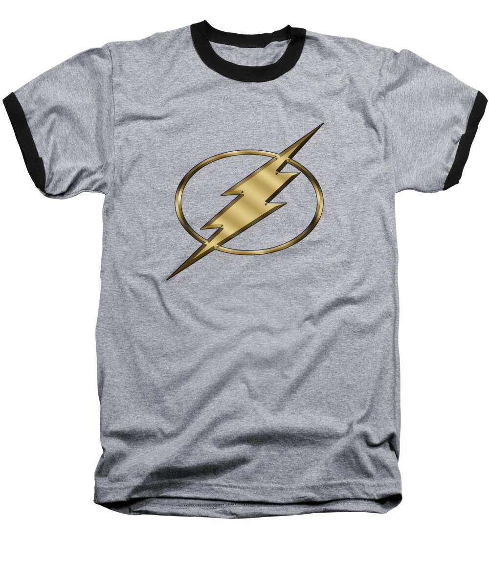 Flash Logo Baseball T-Shirt featuring the digital art Flash Logo by Chuck Staley