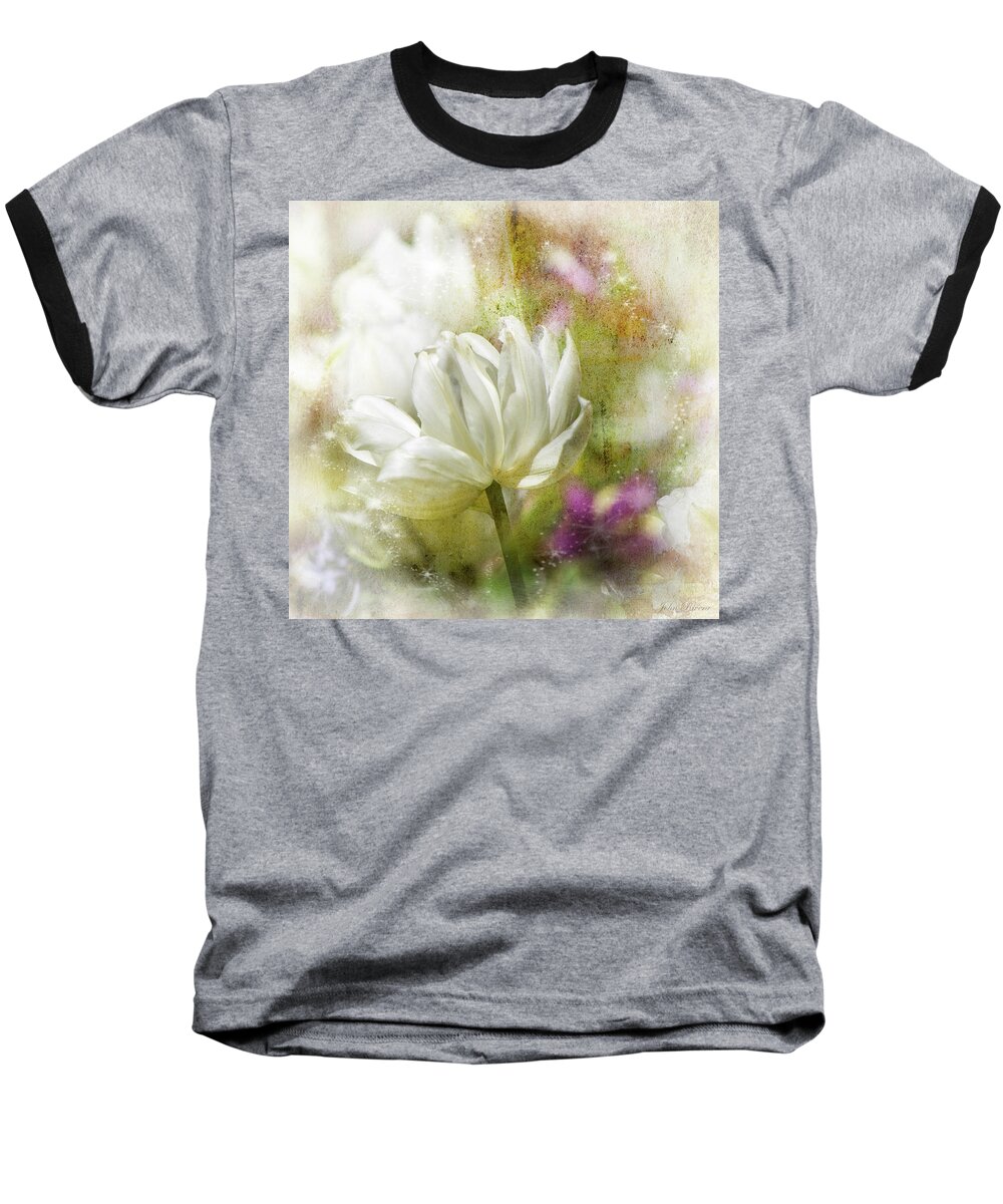 Floral Baseball T-Shirt featuring the photograph Floral Dust by John Rivera