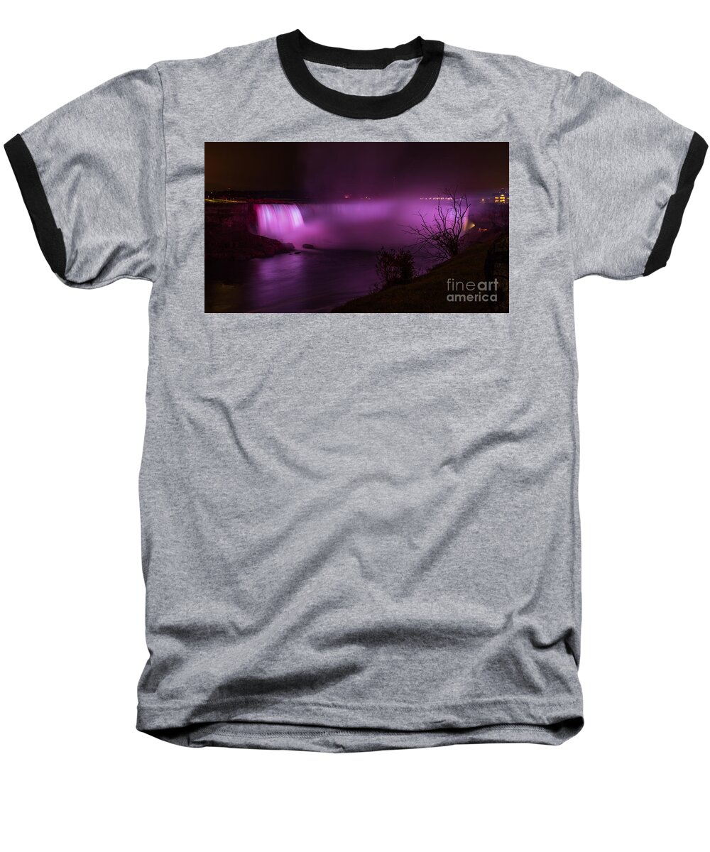 Photography Baseball T-Shirt featuring the photograph Fuchsia Horseshoe Falls by Alma Danison
