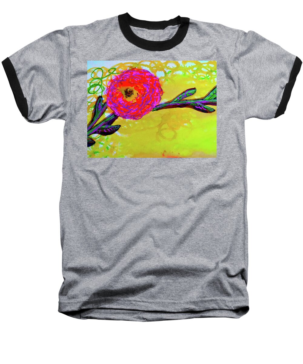 Garland Baseball T-Shirt featuring the painting Garland Flower Too by Debra Grace Addison