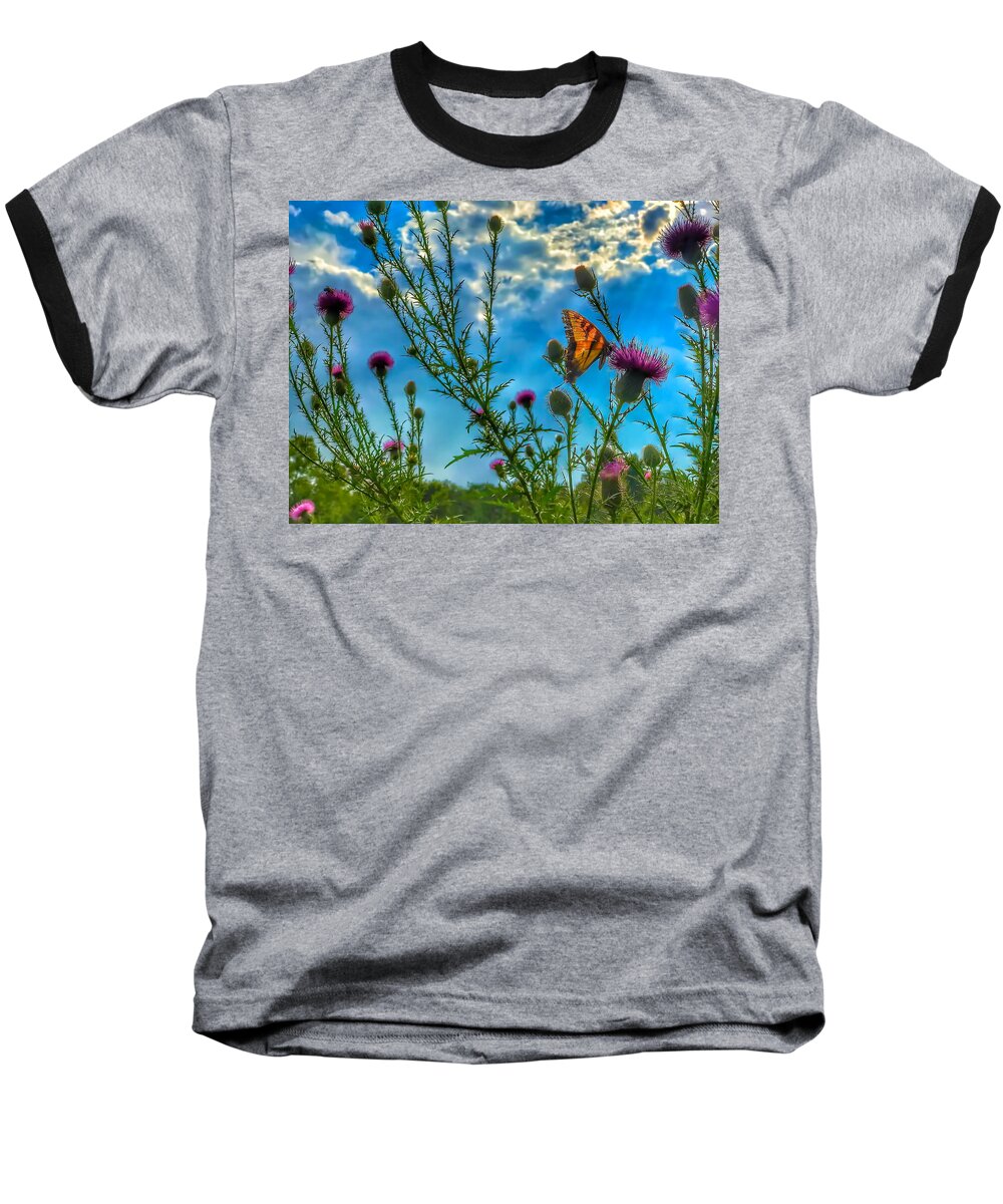  Baseball T-Shirt featuring the photograph Golden Wings by Jack Wilson