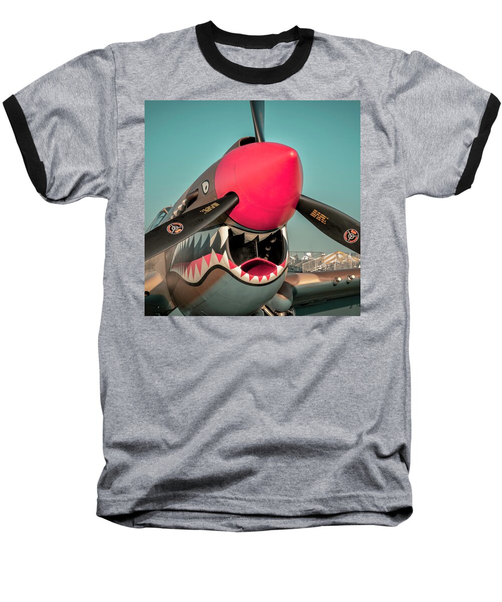 Fighter Baseball T-Shirt featuring the photograph Gonna Get Ya by Laura Hedien