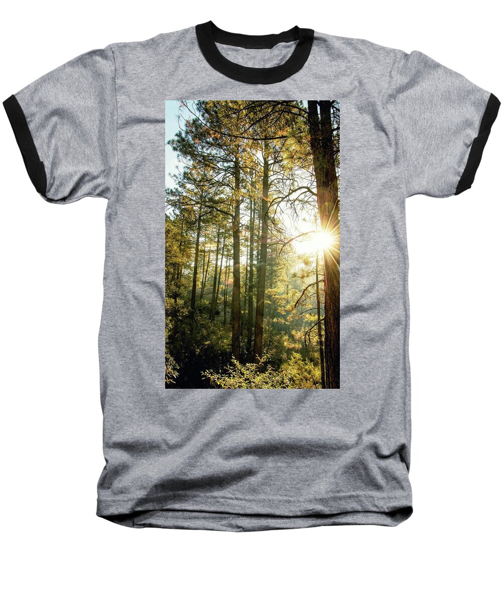 Mountains Baseball T-Shirt featuring the photograph Good Morning Sunshine by Elaine Malott