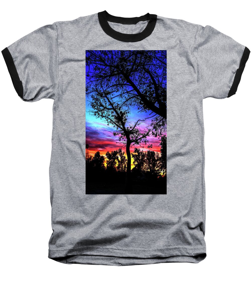 Kenneth James Baseball T-Shirt featuring the photograph Good Night Leaves In Fall by Kenneth James