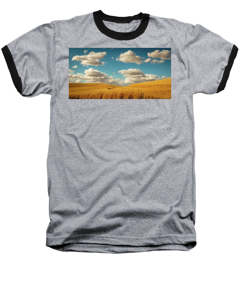 Landscapes Baseball T-Shirt featuring the photograph Grains of Palouse by Claude Dalley