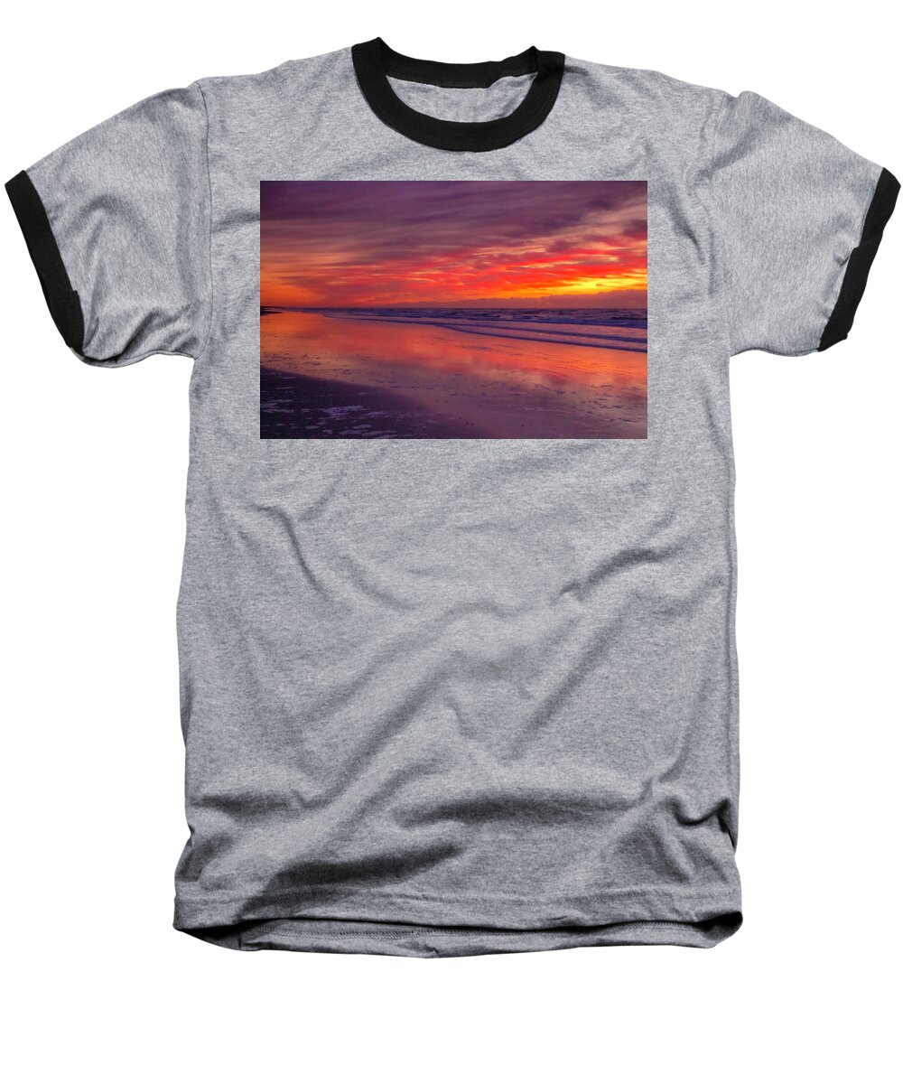 Cape Hatteras National Seashore Baseball T-Shirt featuring the photograph Hatteras Sunrise 2011-10 01 by Jim Dollar
