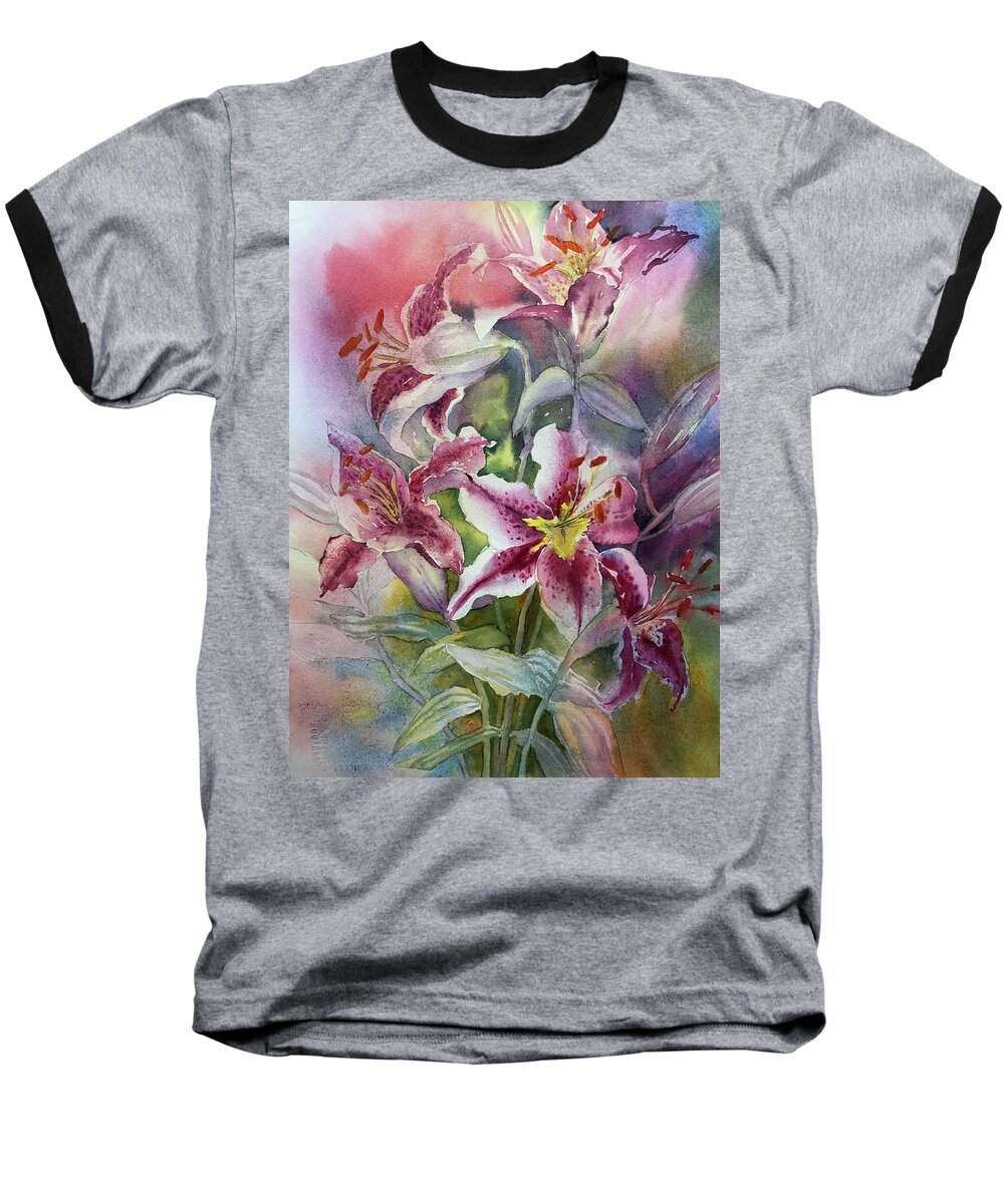 Stargazers Baseball T-Shirt featuring the painting Heaven Scent by Tara Moorman
