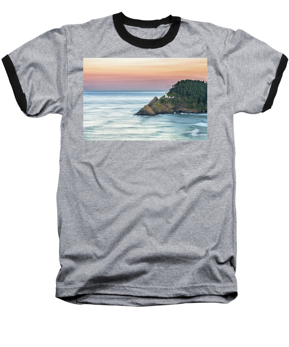 Landscape Baseball T-Shirt featuring the photograph Heceta Lighthouse by Russell Pugh