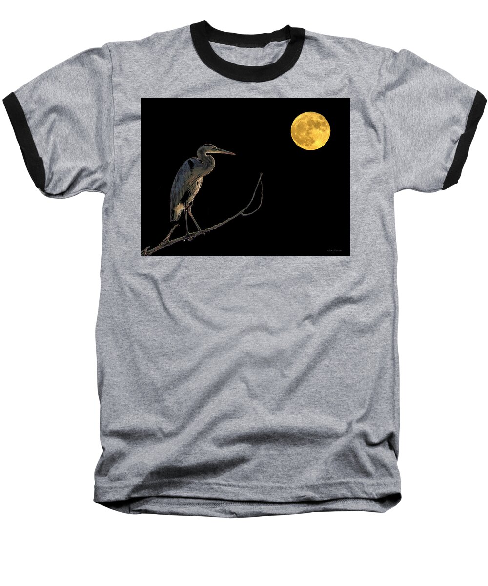 Moon Baseball T-Shirt featuring the photograph The Insomniac by Judi Dressler