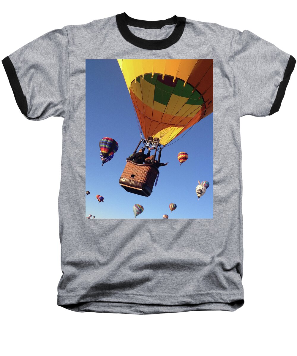 Albuquerque Baseball T-Shirt featuring the photograph Hi From Up High by Mike Long