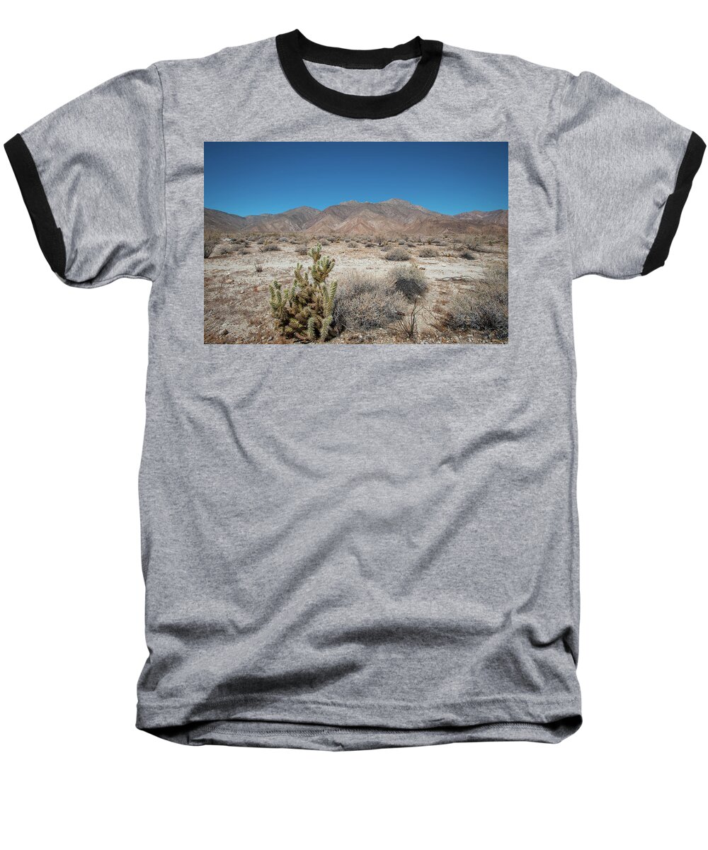 Anza-borrego Desert State Park Baseball T-Shirt featuring the photograph High Desert Cactus by Mark Duehmig