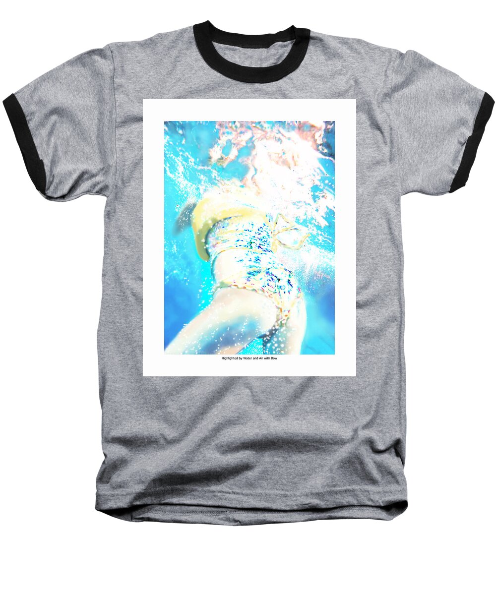 Underwater Baseball T-Shirt featuring the digital art Highlighted by water and air with bow by Leo Malboeuf