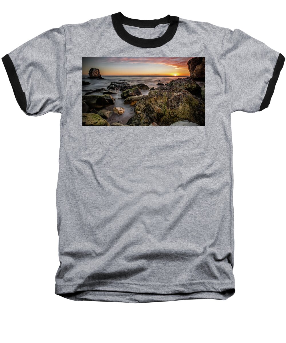 Sunset Baseball T-Shirt featuring the photograph Horizon Glow by Mike Long
