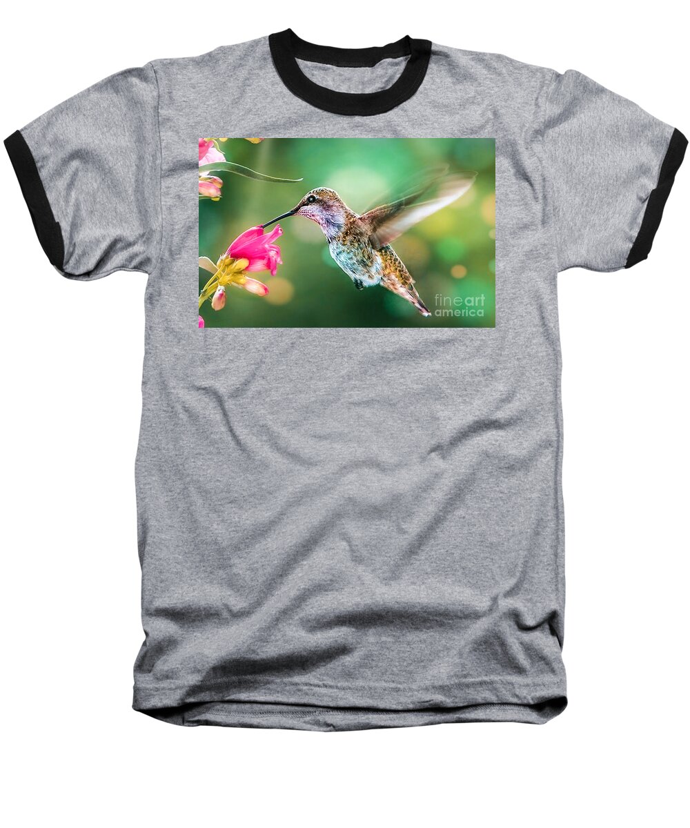 Hummingbirds Baseball T-Shirt featuring the photograph Hummingbird ll by Peggy Franz