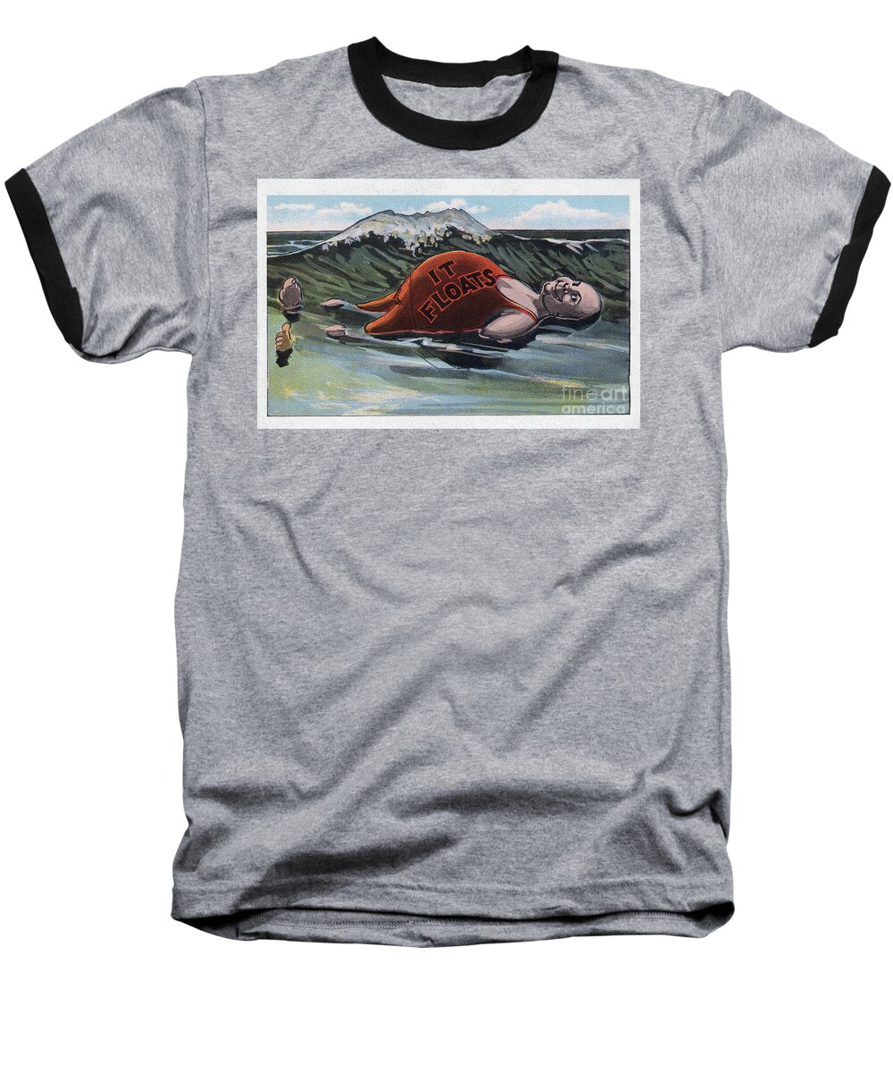 It Baseball T-Shirt featuring the photograph It Floats - man by Mark Miller