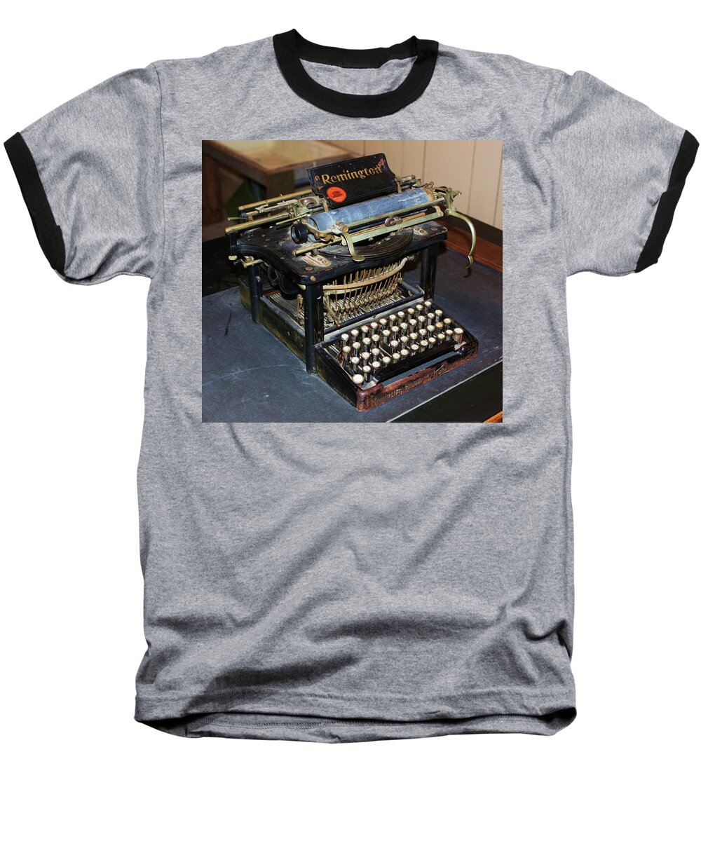 Typewriter Baseball T-Shirt featuring the photograph Jack London's typewriter by Fred Bailey