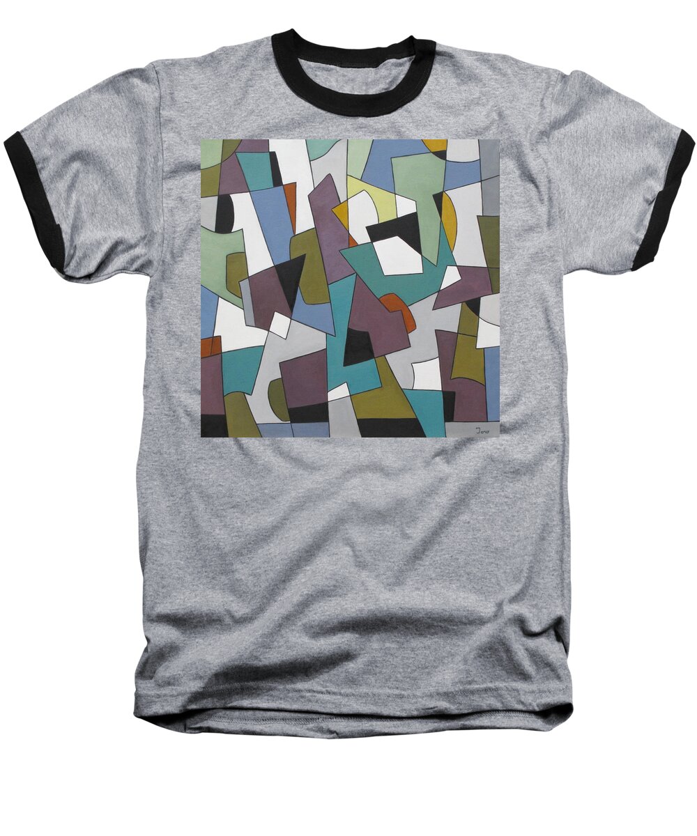 Abstract Baseball T-Shirt featuring the painting Joy Ride by Trish Toro
