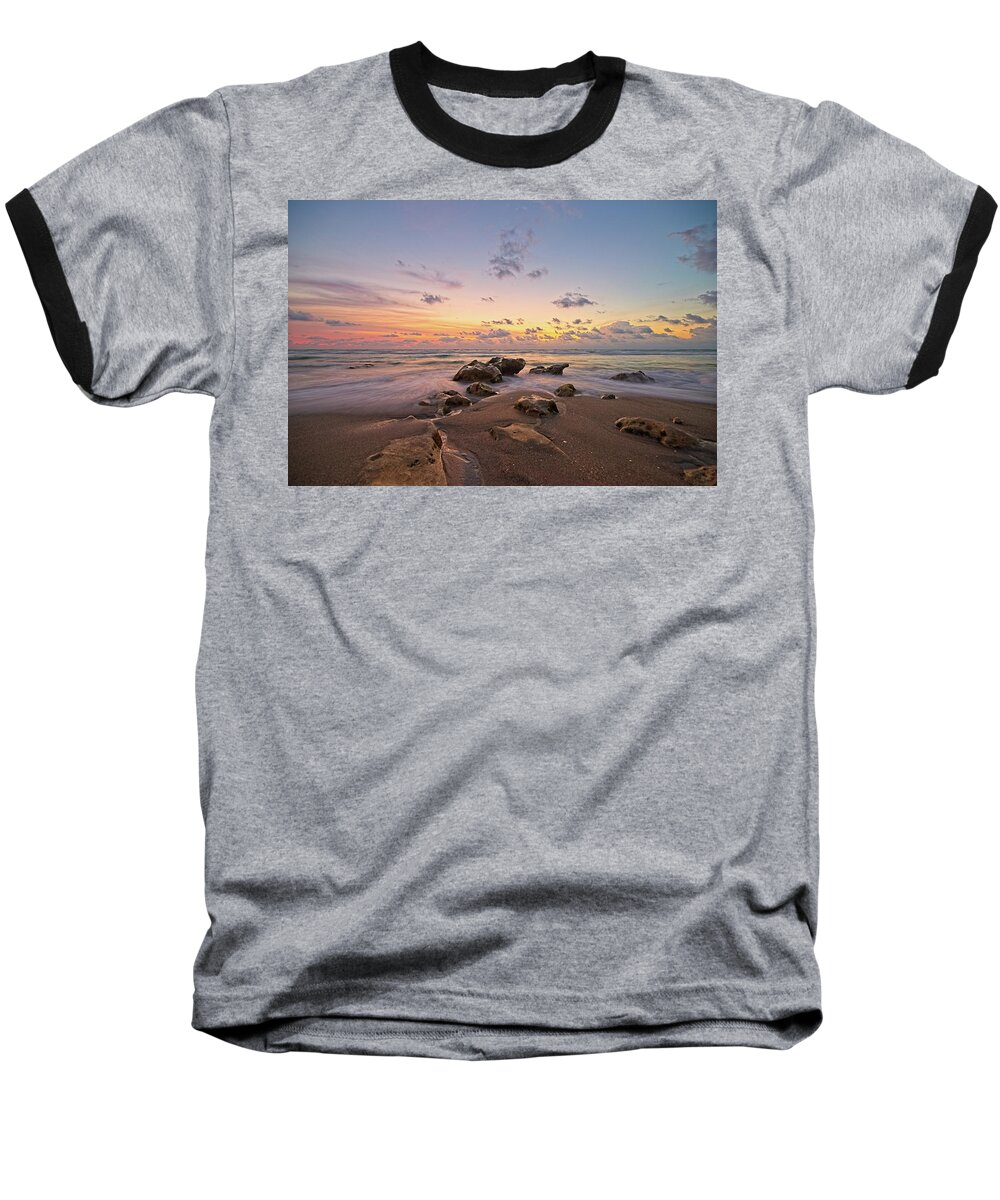 Carlin Park Baseball T-Shirt featuring the photograph Jupiter Beach 2 by Steve DaPonte
