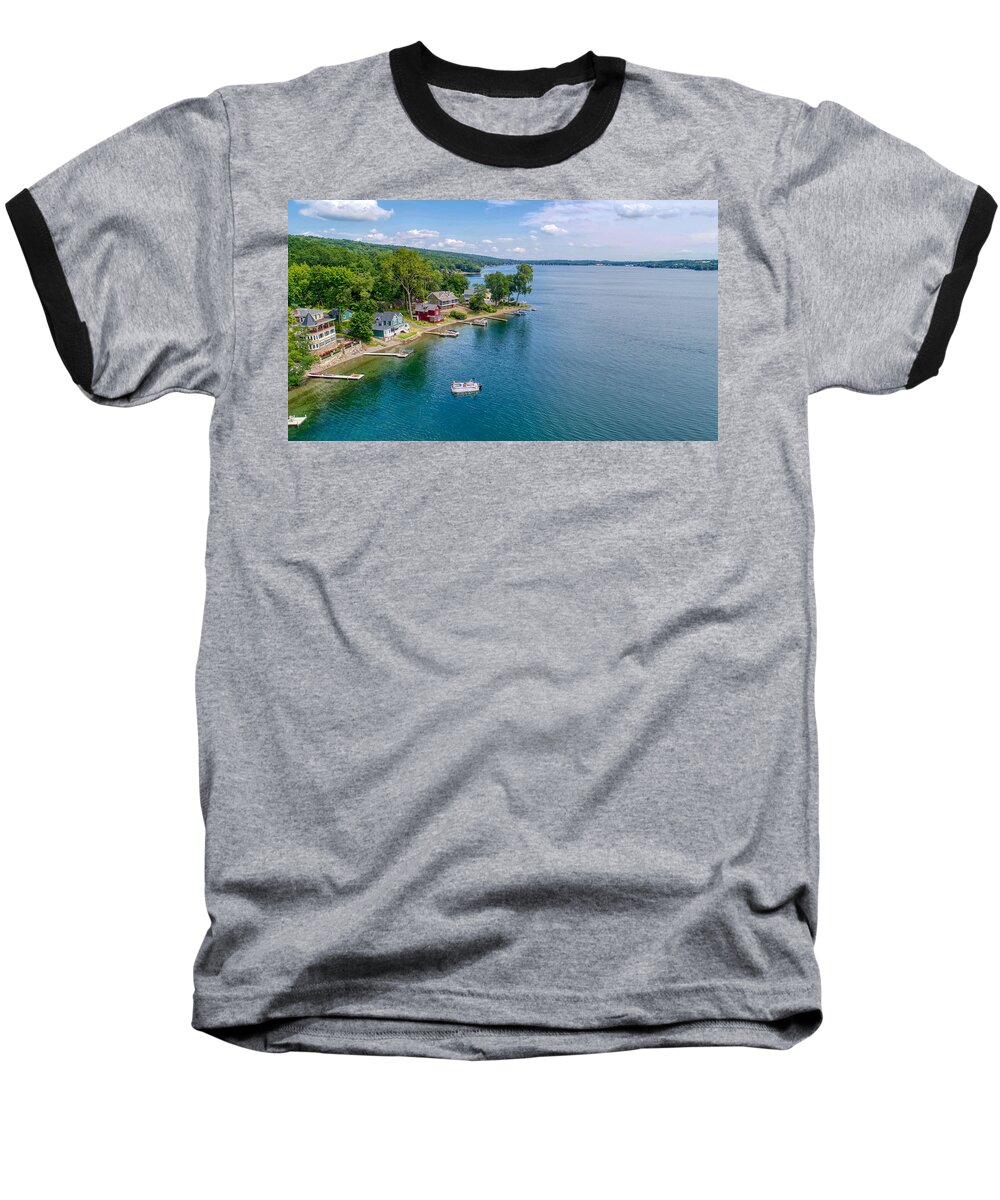 Finger Lakes Baseball T-Shirt featuring the photograph Keuka Boat Day by Anthony Giammarino