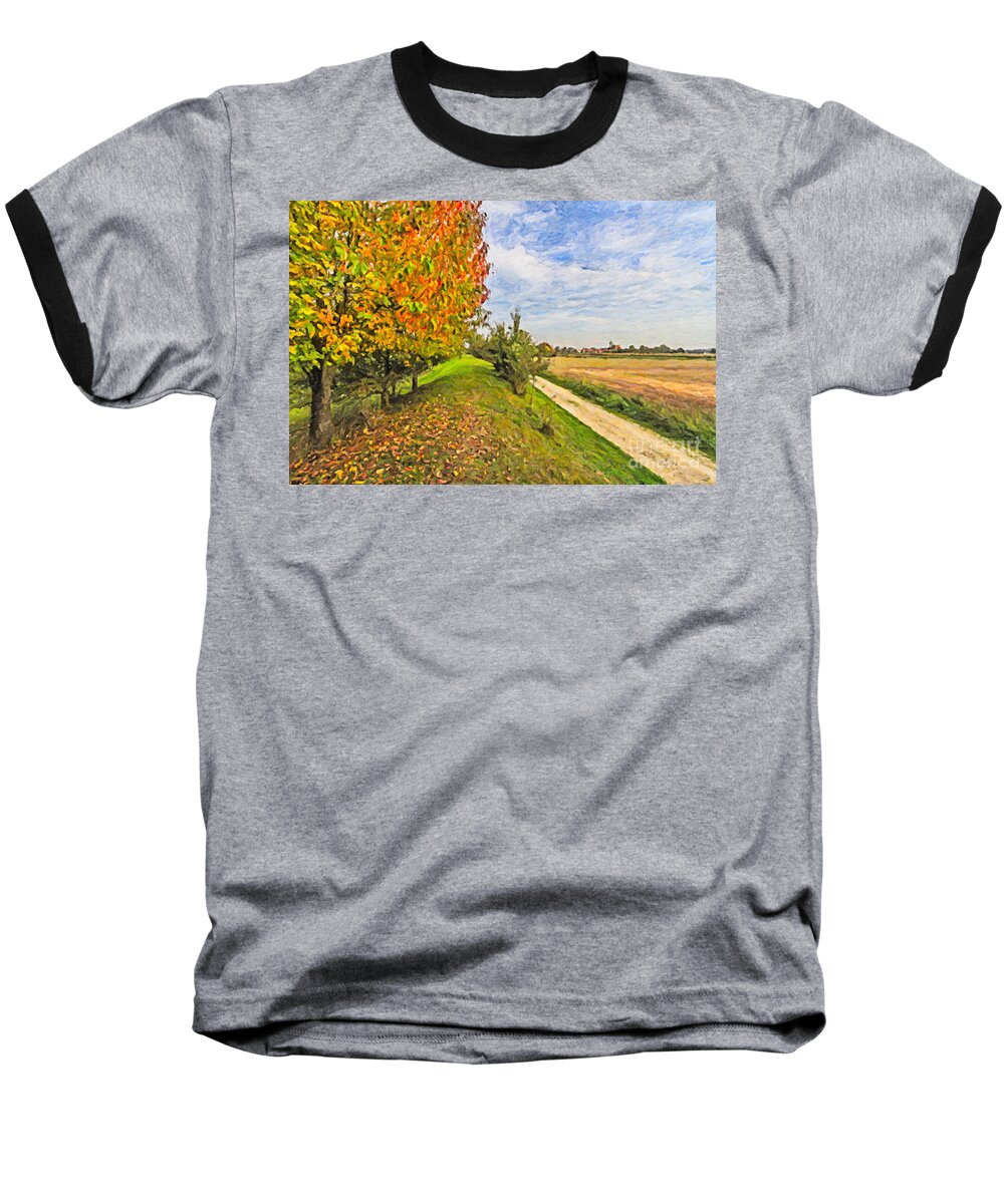 Photography Baseball T-Shirt featuring the photograph Landscape in Bavaria by Bernd Laeschke
