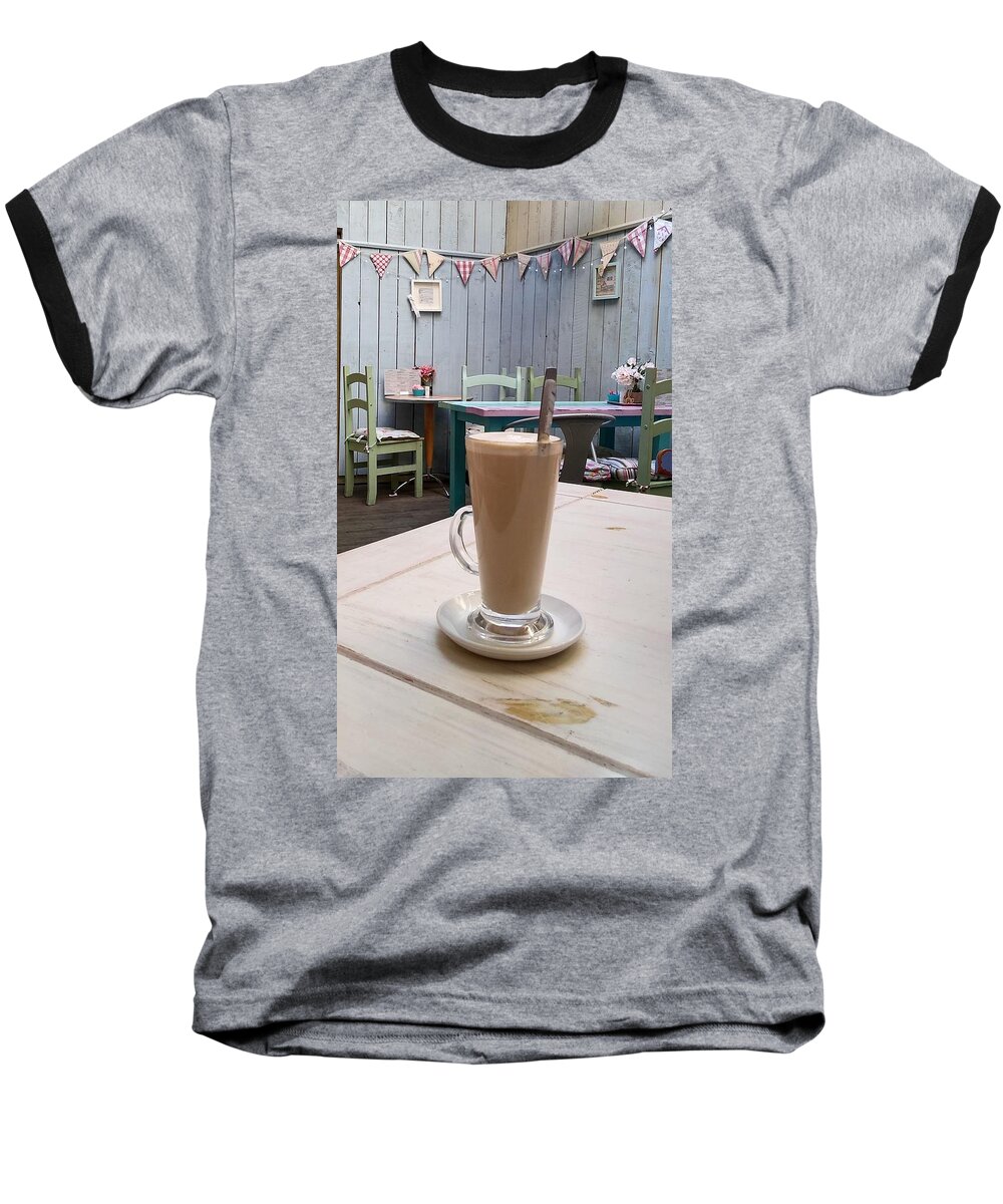 Latte Time Baseball T-Shirt featuring the photograph Latte Time by Lachlan Main